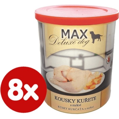 Max deluxe kúsky kurčaťa s mrkvou 8 x 800 g