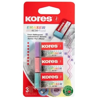 Kores Ластик, kores "ke-30", 3 пастелни цвята 40315 (40315)