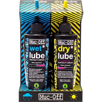 Muc-Off Dry & Wet Lube Pack 2x120 ml