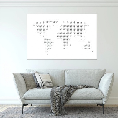 dřevo života Dřevěná mapa světa DOTS Zvolte barvu dekoru: Bílá, Velikost map: 80x53