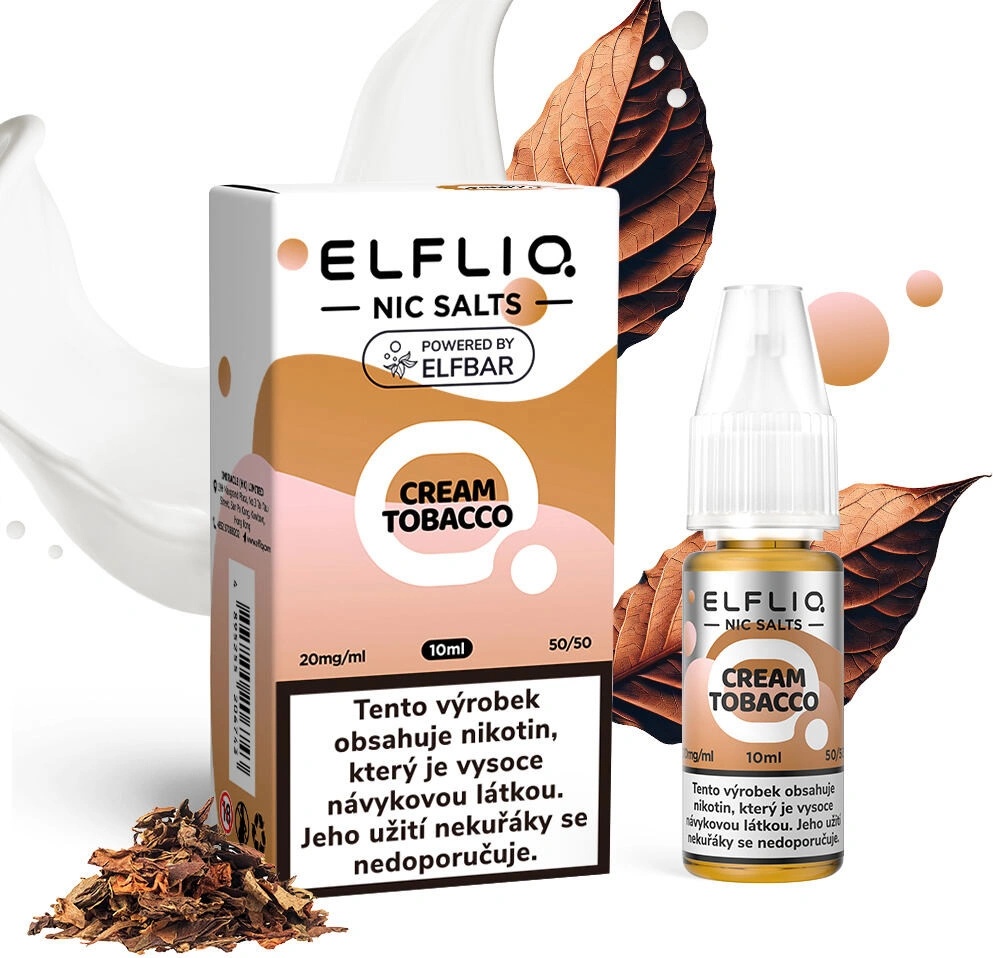 elfliq cream tobacco review ELF LIQ Cream Tobacco 10 ml 20 mg od 149 Kč