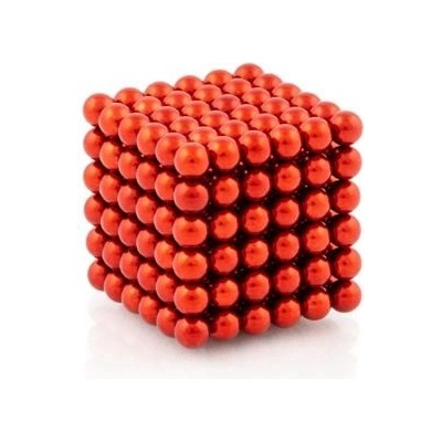 NeoCube červený magnetická stavebnica 216 guličiek