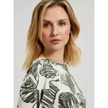 Moodo Зелена блуза с тропически принт Moodo Moodo | Zelen | ЖЕНИ | 46