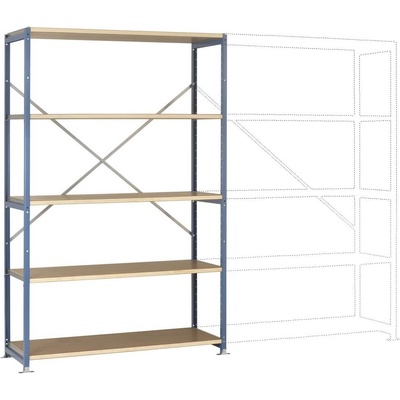 Manuflex RP1026.3003 Zasúvacia polica Základné prevedenie Planoflex s 5 policami, (š x v x h) 97 x 2 x 40 cm, ocel, drev