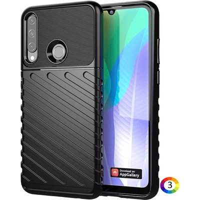Huawei Y6p Удароустойчив Carbon Fiber Калъф и Протектор