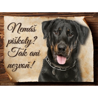 Sport hobby Cedulka Beauceron Piškoty CP504 20 x 15 cm