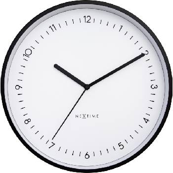 NeXtime Стенен часовник Berlin бяло-черен (3305WI)