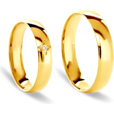 SAVICKI Сватбени халки: злато, полукръгъл профил 4 мм