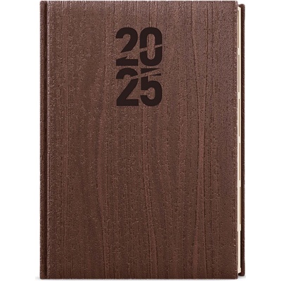 Ctirad Wood A5 denní 2025 hnědá