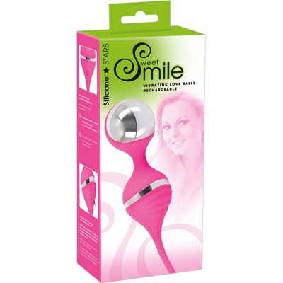 Sweet Smile Kule Tréningové Ružové 10 Režimov Vibrácií USB 18cm