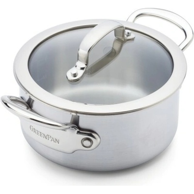 GreenPan Nerezový hrnec Premiere Pro se skleněnou poklicí, Ø 16 cm / 1,58 l CC010246-001