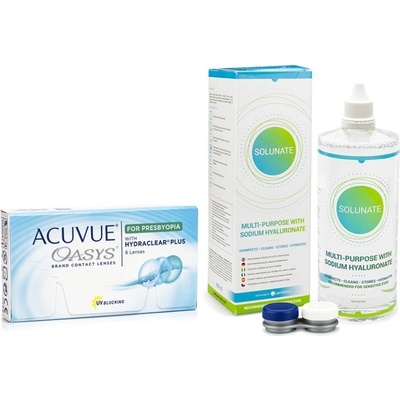 Johnson & Johnson Acuvue Oasys for Presbyopia 6 čoček + Solunate Multi-Purpose 400 ml s pouzdrem