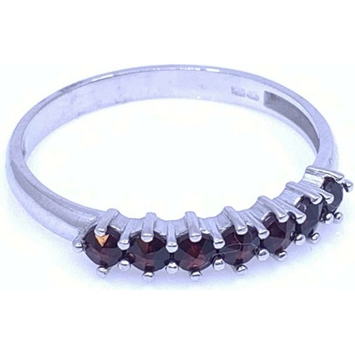 Jan Kos jewellery Stříbrný prsten s granátem 12000845031