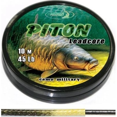 Katran Olovená šnúra PITON CAMO Military 45lb 10m