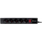 Tracer PowerGear anti-surge power strip 5 sockets 1.5 m black (TRALIS46843)