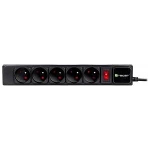 Tracer PowerGear anti-surge power strip 5 sockets 1.5 m black (TRALIS46843)