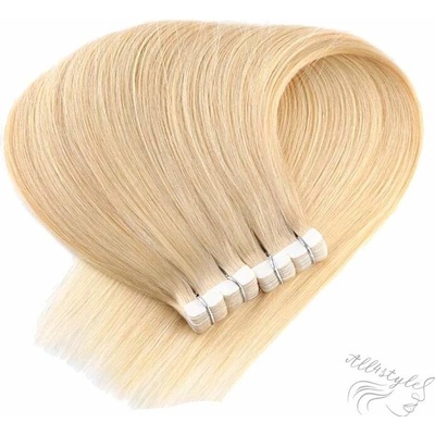 Vlasové PU pásky MINI Tape in na prodlužování vlasů 50cm 613 nejsvětlejší blond