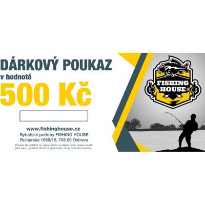 Fishing House Dárkový poukaz 500 Kč Varianta: Tištěný