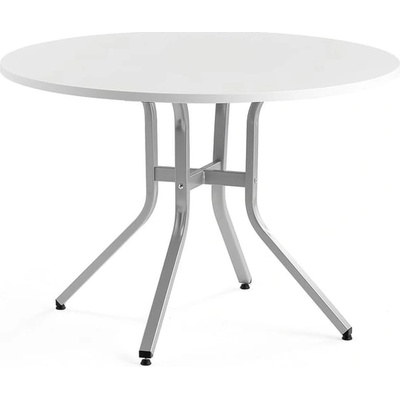 AJ Produkty stůl Various 1100 mm, výška 740 mm, stříbrná, bílá