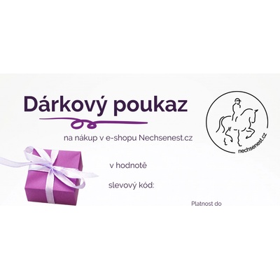 Nechsenest.cz Dárkový poukaz na nákup v e-shopu – POSÍLÁME POŠTOU Dárkový poukaz: 333