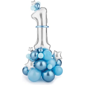 Image 1 of PartyDeco Букет от балони - Първи рожден ден син