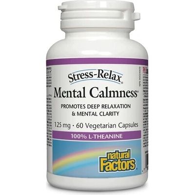 Natural Factors Mental Calmness (Л-Теанин) 125 mg 60 V капсули | Natural Factors (4830 NF)