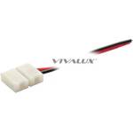 VIVALUX КОНЕКТОР ЗА LED ЛЕНТА VIVALUX ЗАХРАНВАЩ КАБЕЛ 15см 12V 8мм 12x16x5мм 2бр (VIV003903)