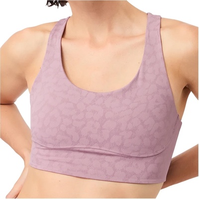 Mandala Дамски спортен сутиен Mandala Women's Sports Bra Printed Sports bra - Leo Mauve (114-3846-0313)