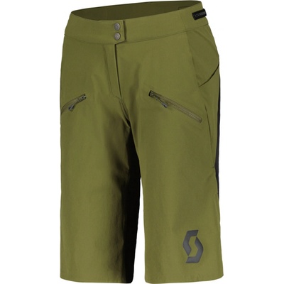 Scott krátke bez trakov Trail Vertic PRO W/PAD W zelená/čierna