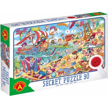 Alexander Toys Пъзел със скрити картинки Alexander, 90 части - На плажа (AL2755)