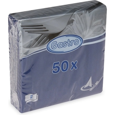 Gastro 86503 servítky 2V tmavomodré 50ks 33x33cm