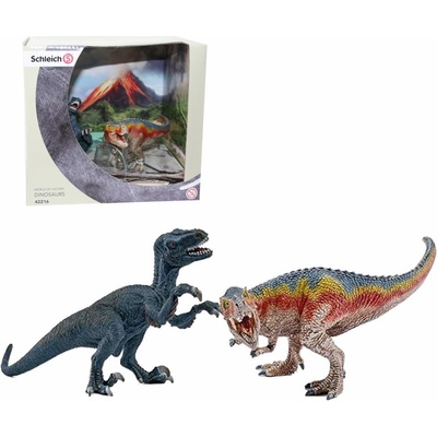 Schleich 42216 T Rex a Velociraptor