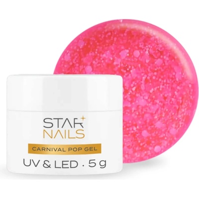 Starnails Uv Led gel Carnival Pop Jazzy Strawberry efektový gel 004 5ml