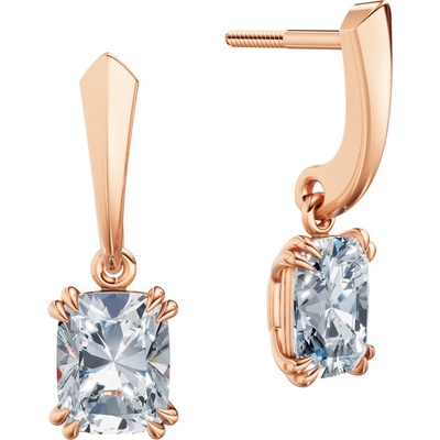 DF dámske náušnice 6437, růžové zlato s laboratorními diamanty o celkové váze 3.00 ct VS1/F