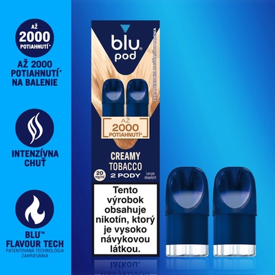 Blu Bar Pod cartridge Creamy Tobacco 2x2ml 20 mg