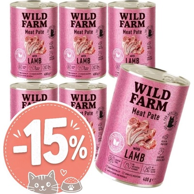 Wild Farm Pate Lamb 6 x 400 g