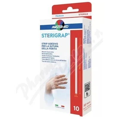 STERIGRAP NÁPLASŤOVÉ STEHY sterilné 75 x 3 mm 10 ks