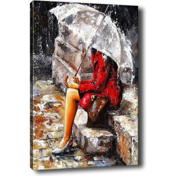 Vavien Artwork Живопис , 40 x 60 cm Waiting in the Rain - Tablo Center (DR INS12-2)