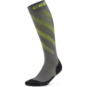 CEP Мъжки компресионни чорапи CEP Run Edt. Elliptic Socks Tall Compression socks - dark grey/lime - размер V (207-1137-0113)