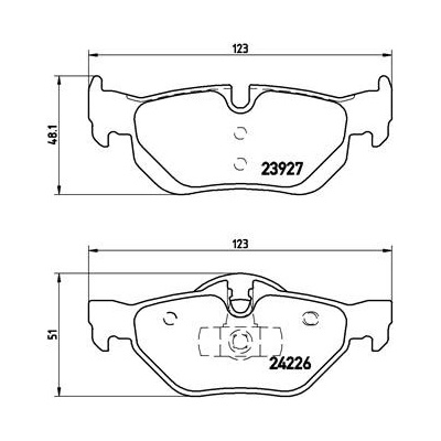 BREMBO Sada brzdových platničiek kotúčovej brzdy P06038