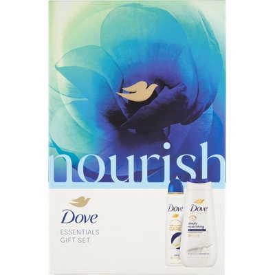 Dove Nourish Advanced Care Deeply Nourishing sprchový gél 225 ml + Advanced Care Original antiperspirant v spreji 150 ml