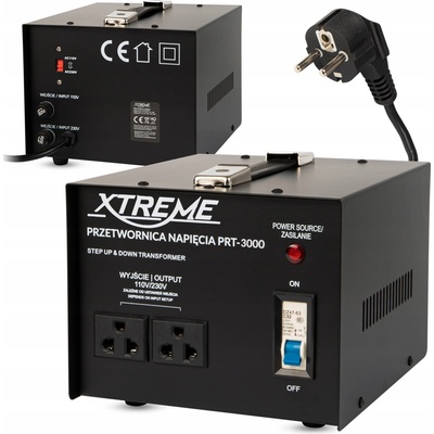 Převodník Xtreme 3000 W 110V/230V se 2 zásuvkami