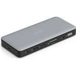 ASSMANN 11-портова USB-C докинг станция, макс. 4K/60Hz с HDR, HDMI, DP, макс. 3 монитора (MST), USB-C 3.2 Gen 2, Gigabit Ethernet, SD/Micro SD, Аудио, DC 150W (DA-70917)