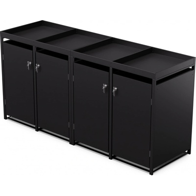 Blumfeldt BinSafe box na 4 odpadkové koše 240 l Černá – Zboží Mobilmania