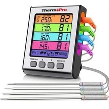 ThermoPro TP-17H digitálny kuchynský teplomer, štyri sondy, strieborný TP-17H