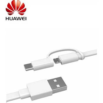 Image 1 of Huawei 2 в 1 USB кабел MicroUSB и Type-C към Type-A AP55S