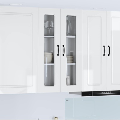 vidaXL Панел за миялна машина Kalmar Лъскаво бяло 60 x 31 x 100 см (884828)