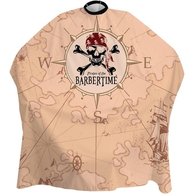 Barbertime Barber Mapped Cape pánský plášť pirátská mapa žlutý