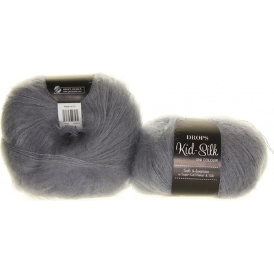 Drops Kid-Silk 10 šedá
