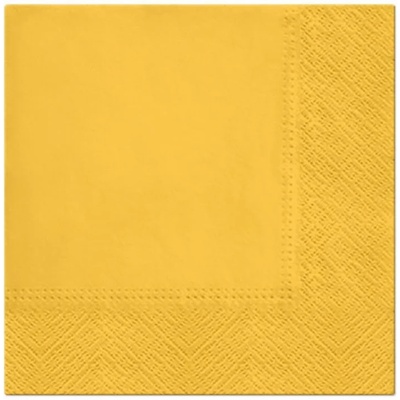 PAW Салфетки - Жълти 33 x 33 см